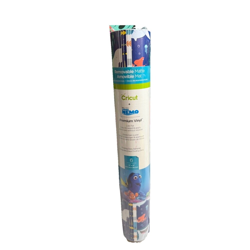 Cricut Premium Vinyl Disney Pixar Finding Nemo Removable Matte  12"x12" New